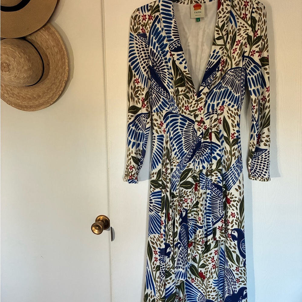 Farm Rio Vibrant Multicolor Patterned Dress, XS.  NWOT - Picture 4 of 9